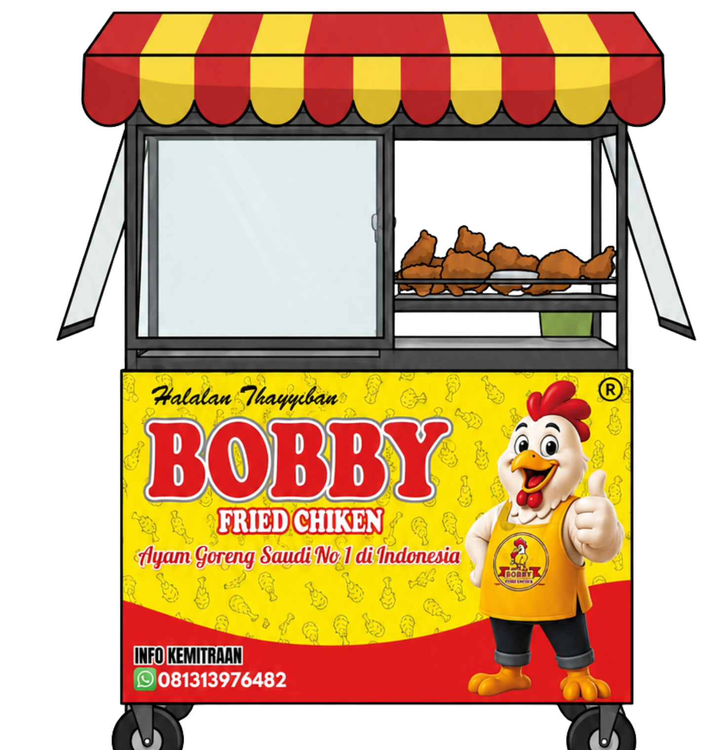 Visual Booth Standar Reguler 18 Jt Bobby Fried Chiken